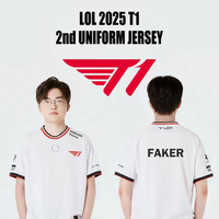 LOL 2025 T1 SKT1 Team Uniform Jersey League Of Legends MSI FAKER DORAN Fans Breathable Training T-shirt Unisex Esports Tees Tops