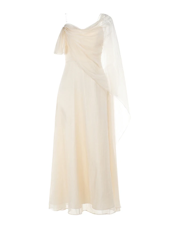 

Ele Summer New plus Size Women's Dr oulder Exposure Long Skirt High Waist Regular Sve Pure Color Beach Vaion