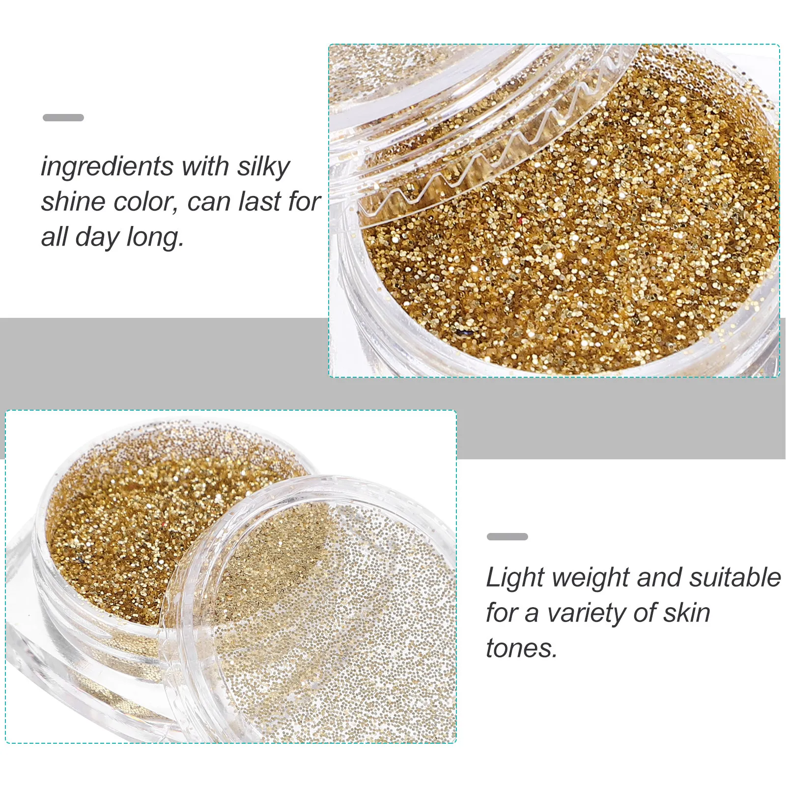 2Pcs Premium Loose Glitter Eyeshadow Pigments Set Silky Shimmer All Day Long Wear Lightweight Universal Skin Tone Compatibility