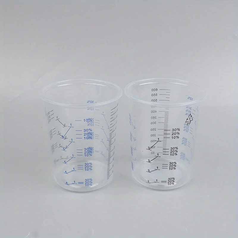 10pcs Disposable Plastic Measuring Cups, Transparent Formula, Paint Mixing Cups Paint Cup Measuring Cups Mixing Cups