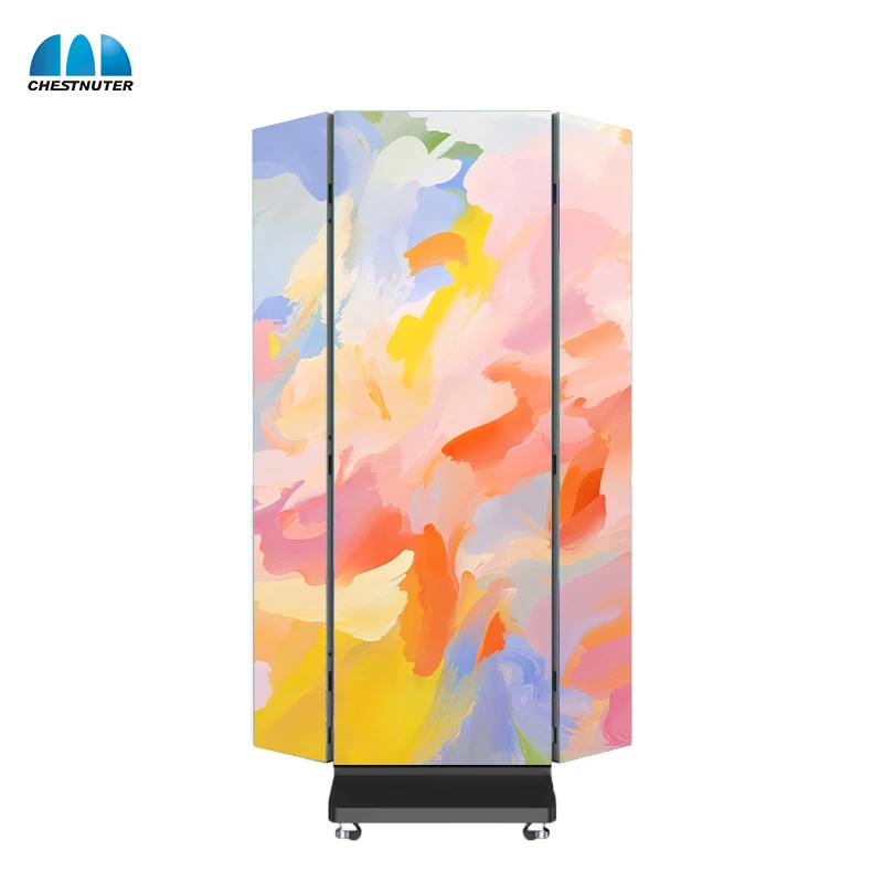 

Three-fold LED Poster Screen Energy Saving Foldable LED Poster Panel Ultra-Thin Portable Tri-Fold LED Poster Screen