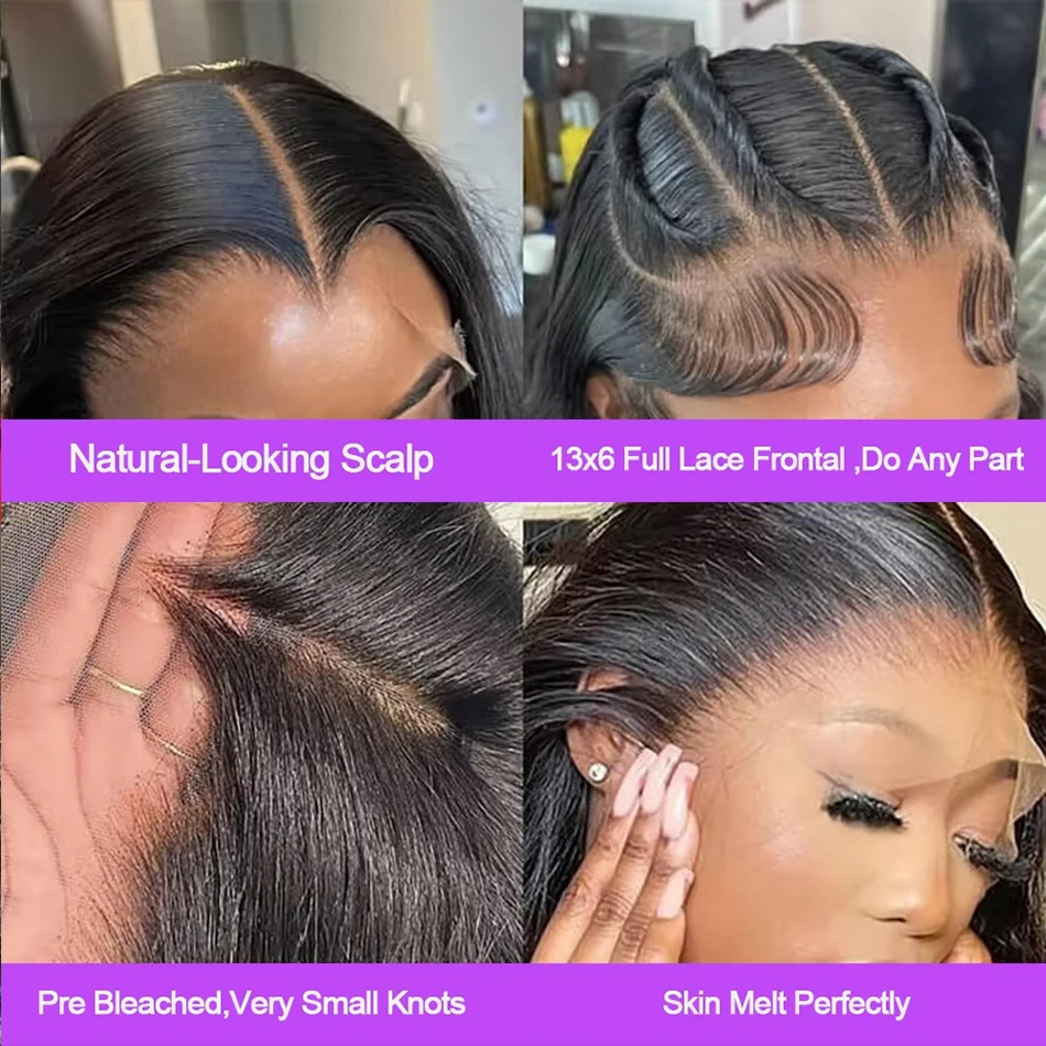 الجسم موجة شعر الإنسان قصير بوب شعر مستعار 13x 4/13x6 HD الدانتيل الشفاف الباروكات الأمامية 360 HD كامل الدانتيل باروكة من شعر طبيعي 5x5 قبل قطعها