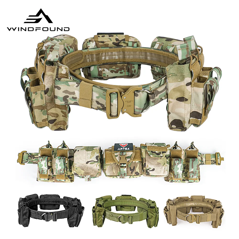 Tactical Waist Bag Sets Hunting Tactical Belt Nylon Multifunctional Patrol Belt Outdoor CS Equipment Tactical Waistband