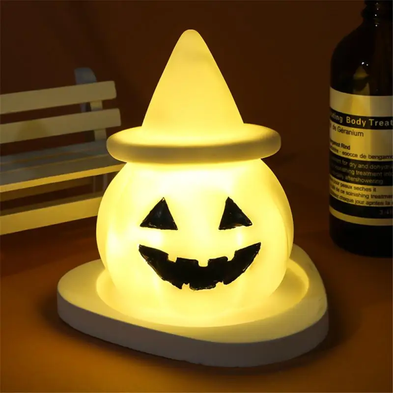 Piezas de esqueletos de Halloween, velas de fiesta fantasma, accesorios de decoración de calabaza, suministros de feliz fiesta de Halloween, decoraciones para el hogar, 1/2 uds.