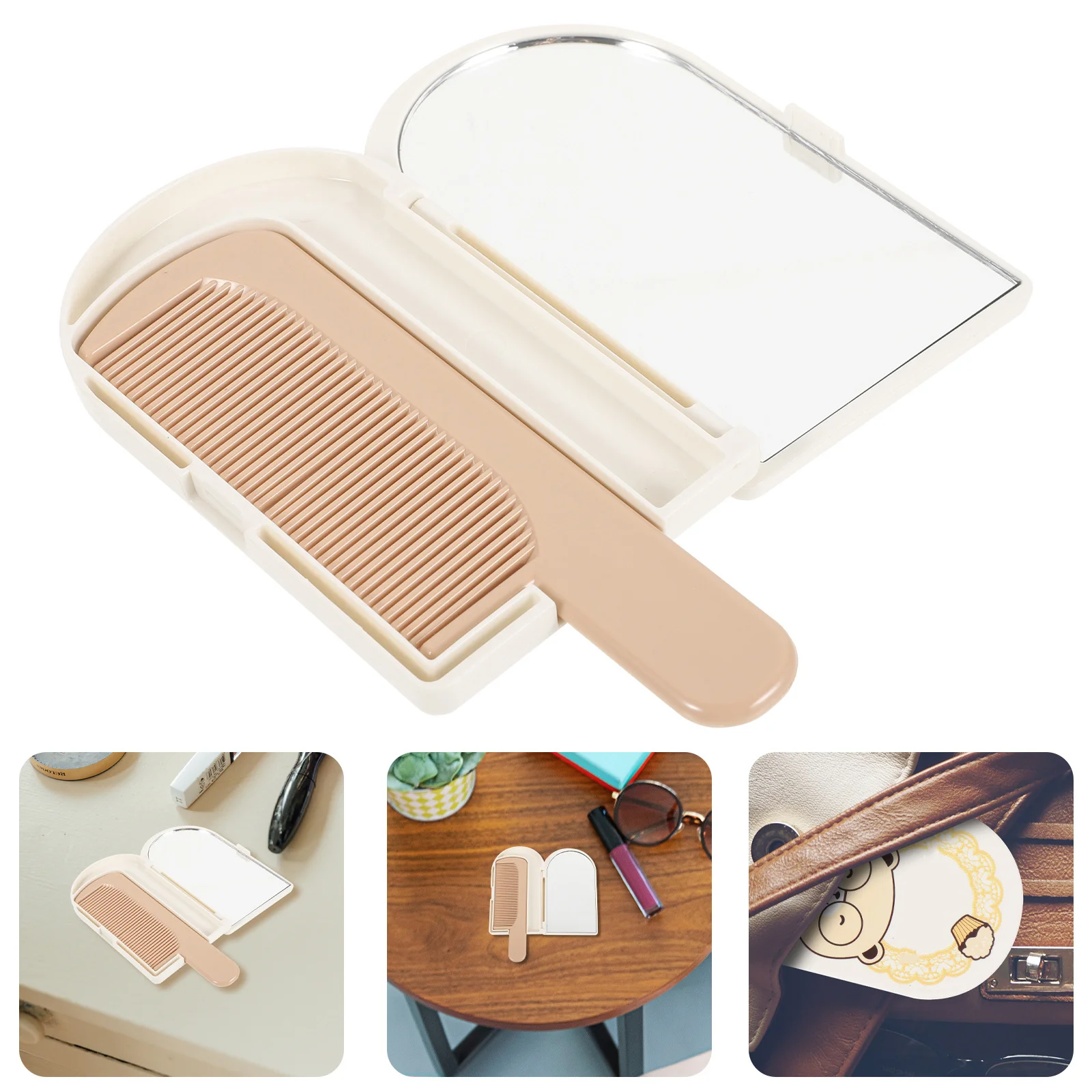 Lindo espejo compacto, espejo de maquillaje portátil plegable, tamaño pequeño de viaje para billeteras, bolsos, bolsillos, reflejo claro en cualquier momento y en cualquier lugar