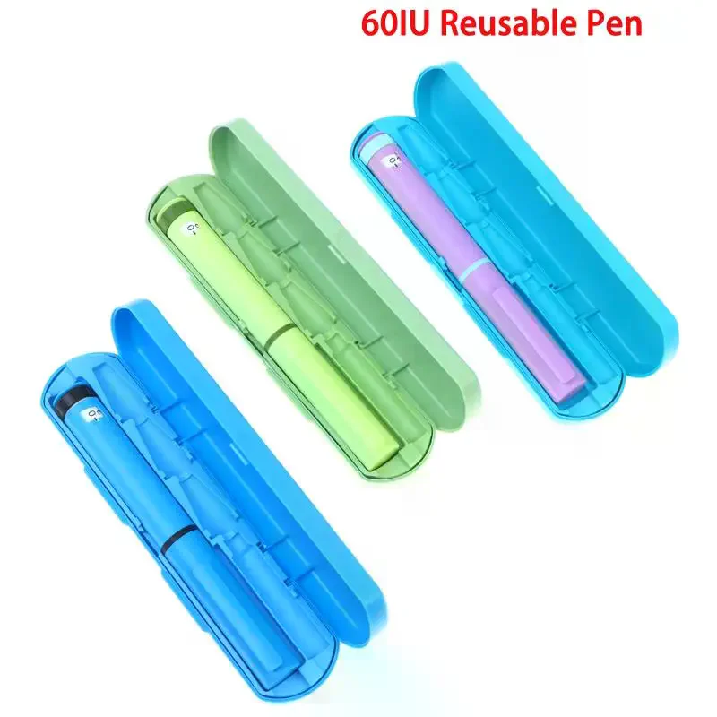 /YOV/1Pcs Adjustable 60IU Reusable Insulin Pen Candy Color Peptide Pen Injector For Personal Research Home Use