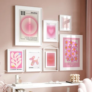 Pink Engel Nummer Poster und Drucke, Blumenausstellung Galerie, Wandkunst, Leinwand keuchend, Bilder für Wohnzimmerdekoration 8 Hauptabsatzstempelverkäufe - №1