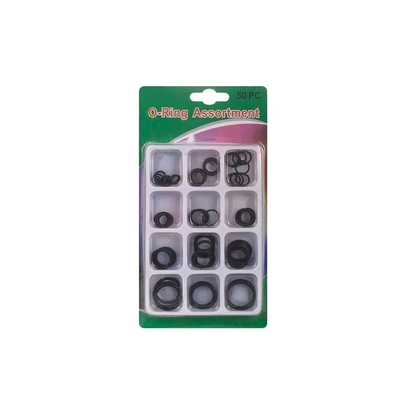 50PCS O-ring Repair Kit Sealing Elastic Band Black O-ring O-ring Group Gasket Sealing Nitrile Rubber Band High Pressure