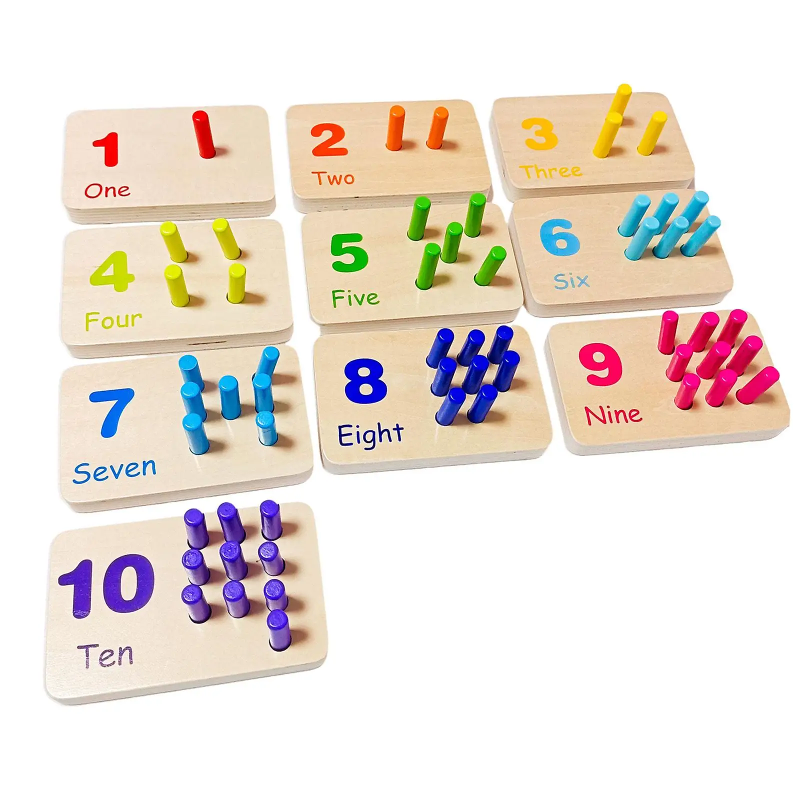 Legno Peg Number Board apprendimento precoce giocattoli Montessori in età prescolare materiali matematici per bambini in età prescolare neonati bambini piccoli