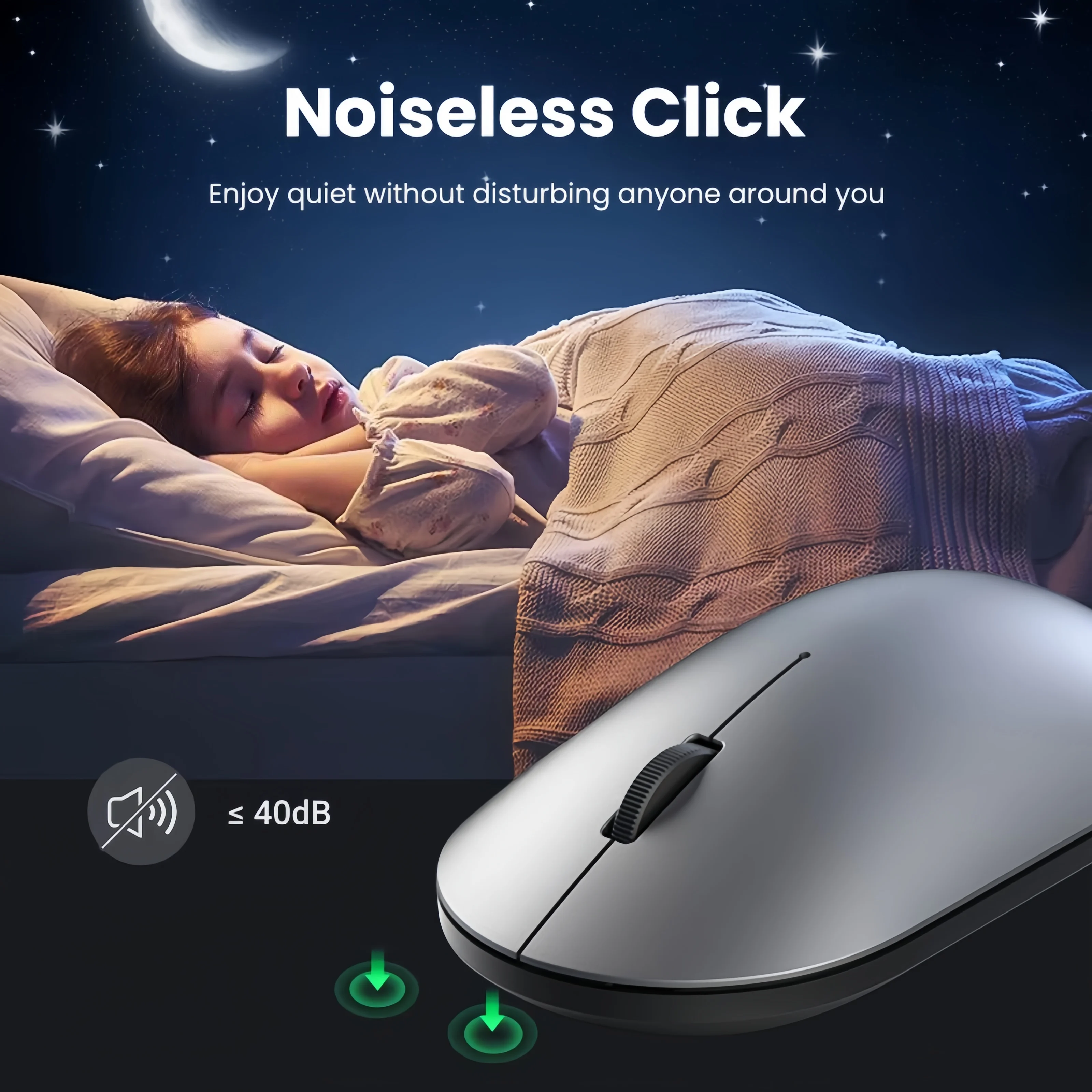 Беспроводная мышь 2,4G, бесшумная мышь, игровая USB-мышь, эргономичная мышь с разрешением 1600 точек на дюйм, Plug and Play для Windows, Mac OS, ПК, ноутбука