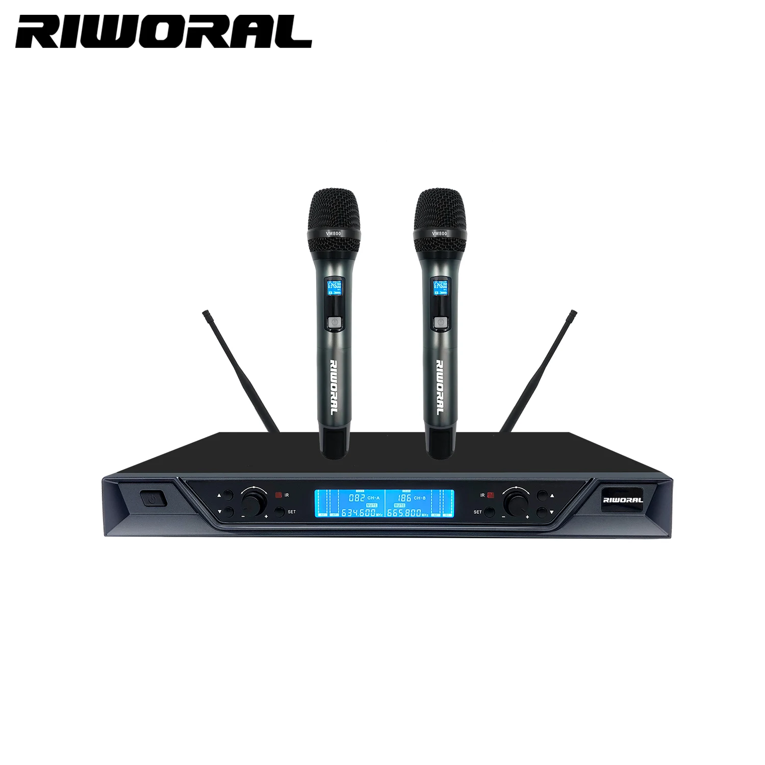 

VM800 UHF Audio FM Karaoke Recording Mic Performance Stage Professional Wireless System Microphone