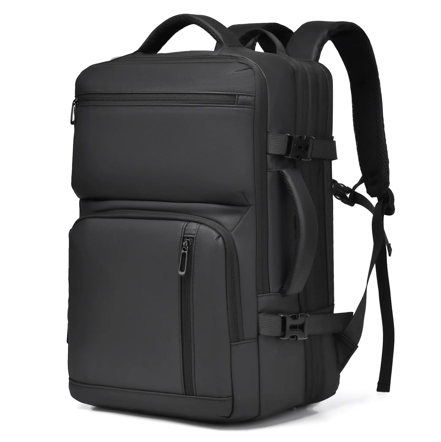 Waterproof film business backpack with large capacity expansion, 15.6-inch large capacity computer storage hand-held travel bag