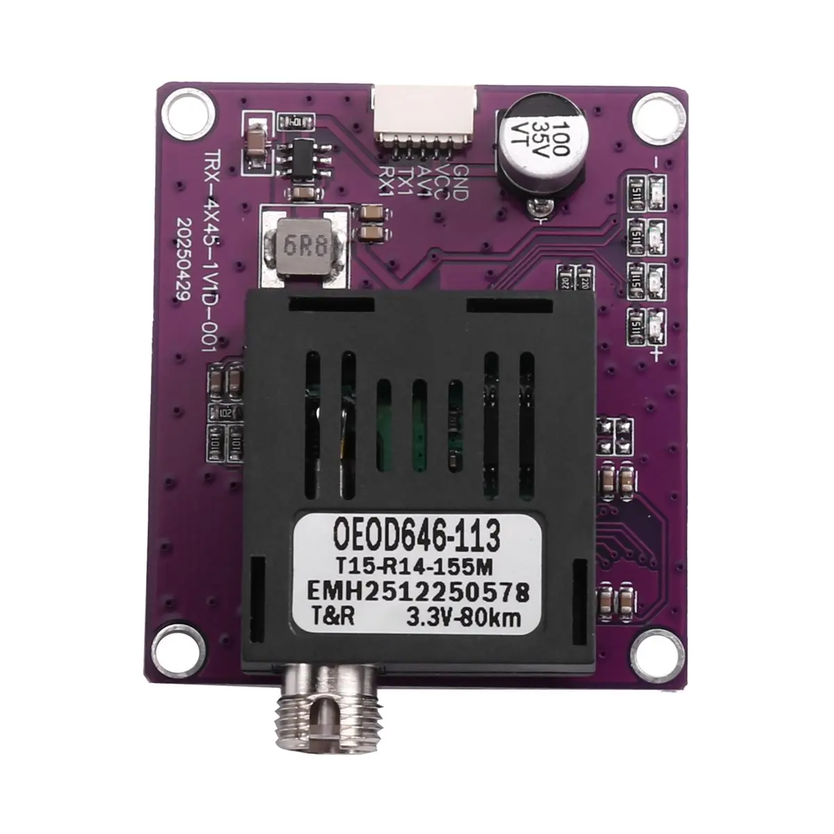 A1816Z 80KM TTL Optical Transceiver Module DC 5.5-26V Optical Terminal Equipment Drone-Specific RX Ground End Reliable Quality