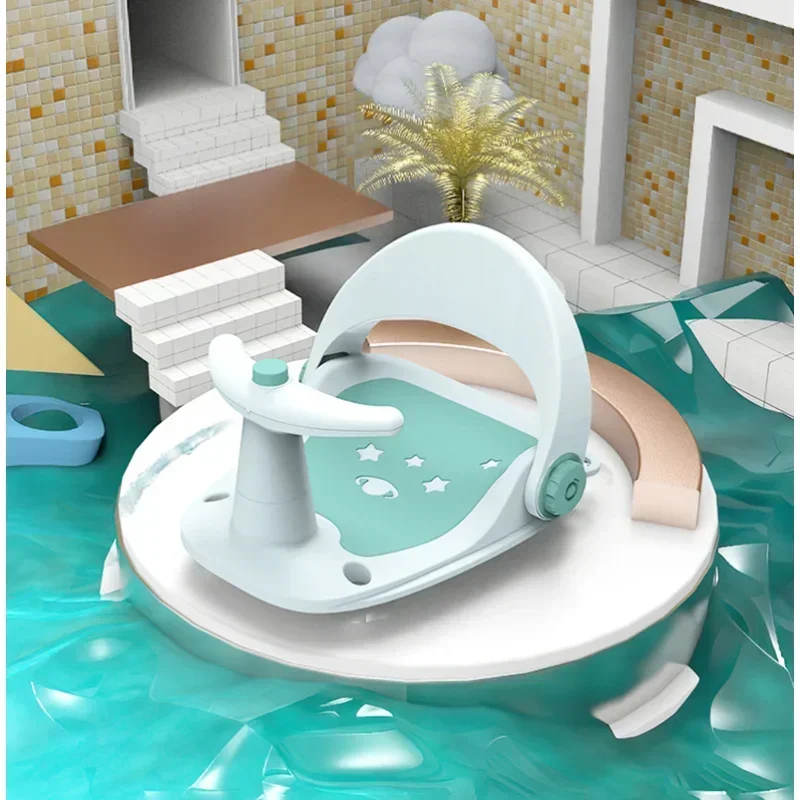 

Ergonomic Seat For The Bathtub Baby Bath Chair Soft bathing tub seat touch kids non-slip bathtubs seats