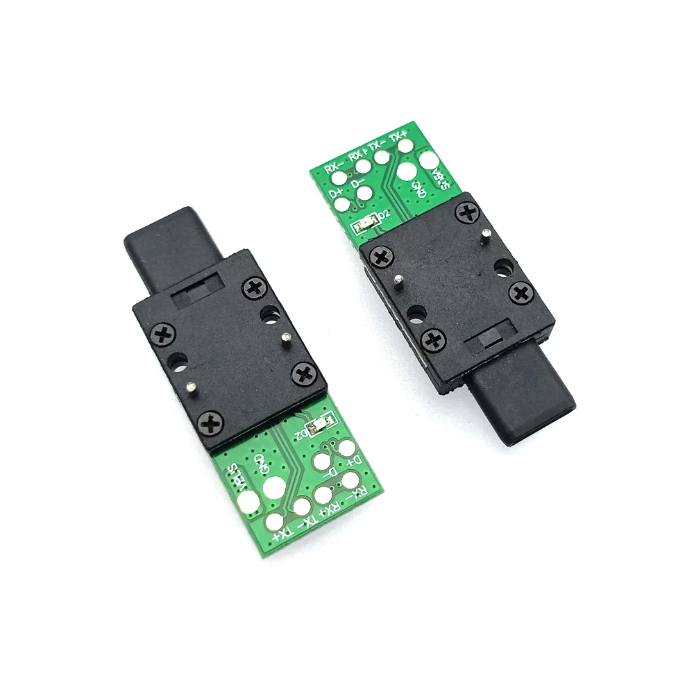 Type-C Male Test Board With light USB 3.0 PCB Board Adapter  High Current Connector Socket For Data Line Wire Cable Transfer