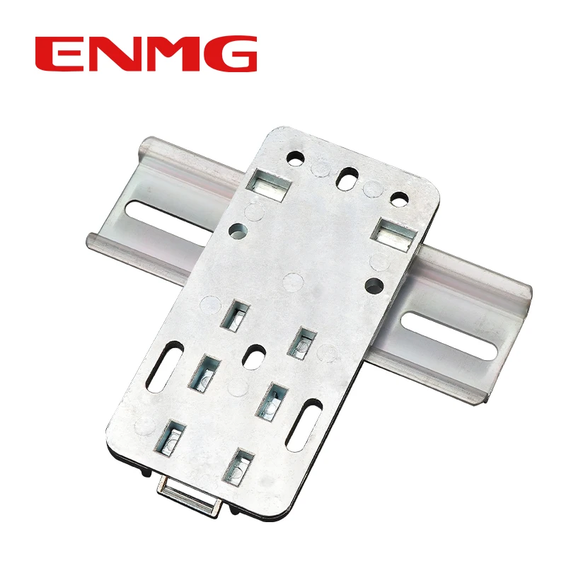 ENMG Clip sur rail DIN robuste HS-X35 pour montage de composants électriques standard de 35 mm, résistance au pulvérisation de sel de moulage en alliage de zinc.