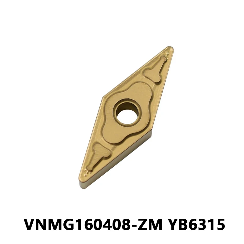 

VNMG160408 VNMG VNMG160408-ZM YB6315 for Steel Processing Carbide Inserts CNC Lathe Metal Tunring Cutting Tool Internal Tool Bar