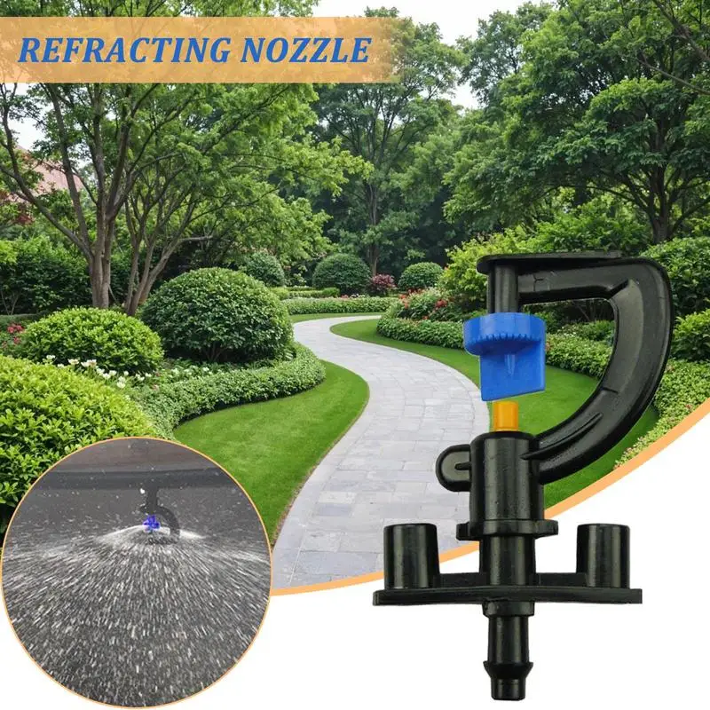 Rotating Sprinkler Head Versatile G-Type Refraction Mini Rotating Sprinkler Rotary Nozzle Adjustable Efficient Gentle Lawn Spray