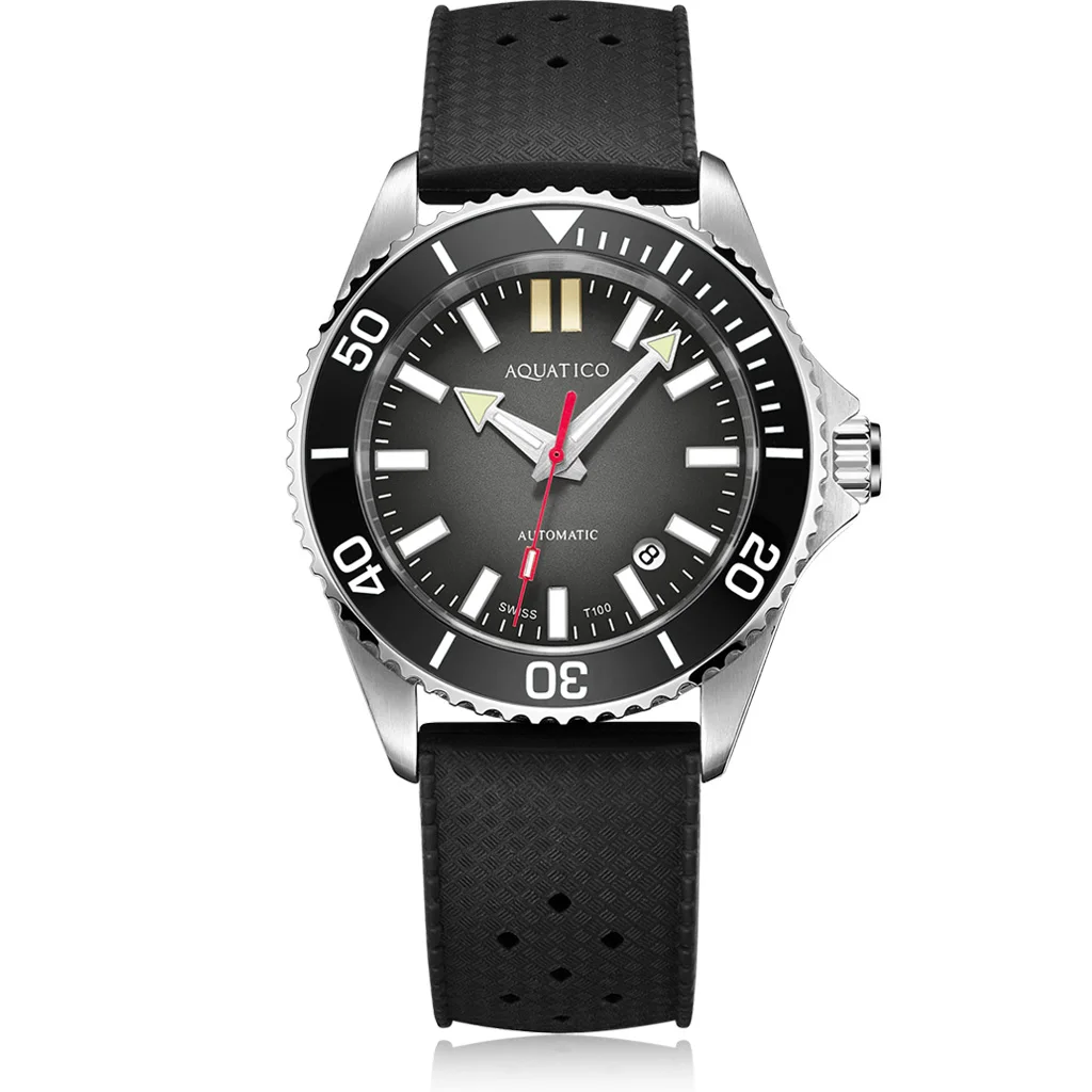 Aquatico Super Ocean Dive Watch Black Dial(SWISS Sellita sw200-1)