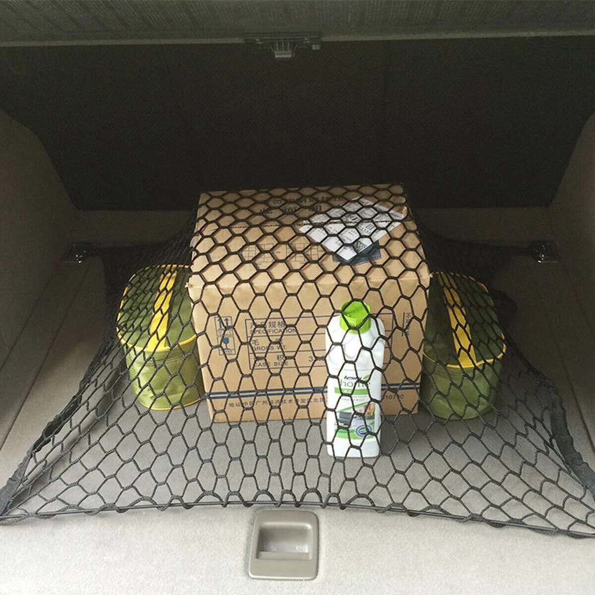 

Universal Nylon Car Rear Cargo Net Trunk Storage Organizer Net Auto Trunk Luggage Storage Cargo Organiser Nylon Elastic Mesh Net