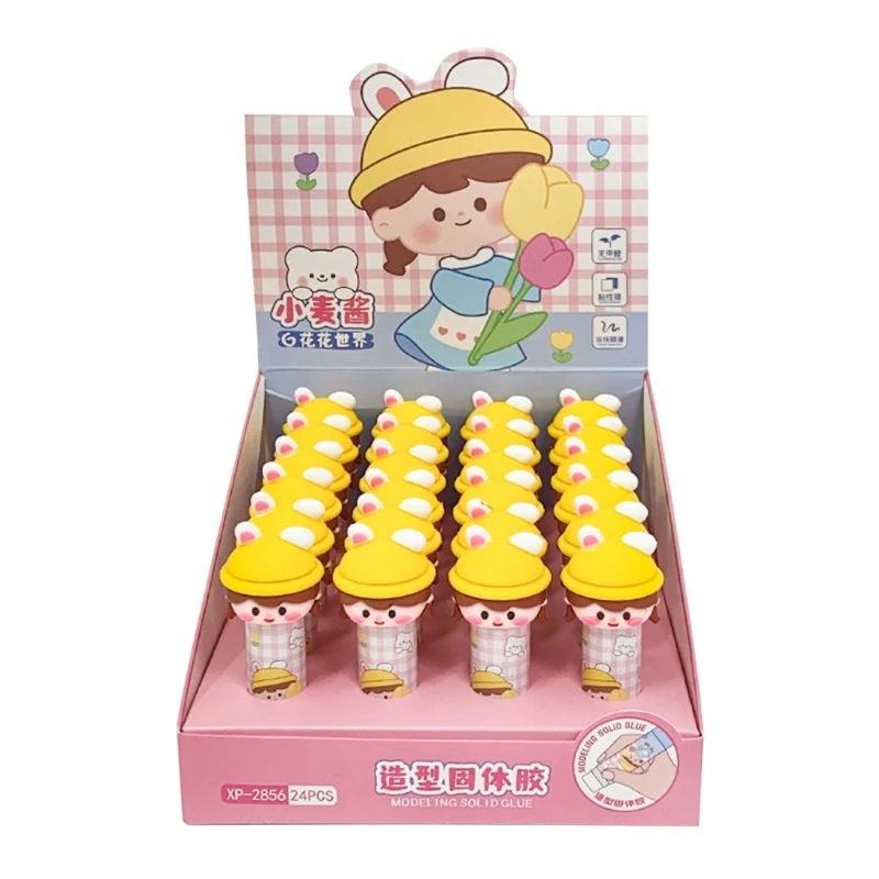 Students Glues Sticks for School Office Crafts Children Stationery DIY Need Glues Stick Cartoon Plastic Solid Glues