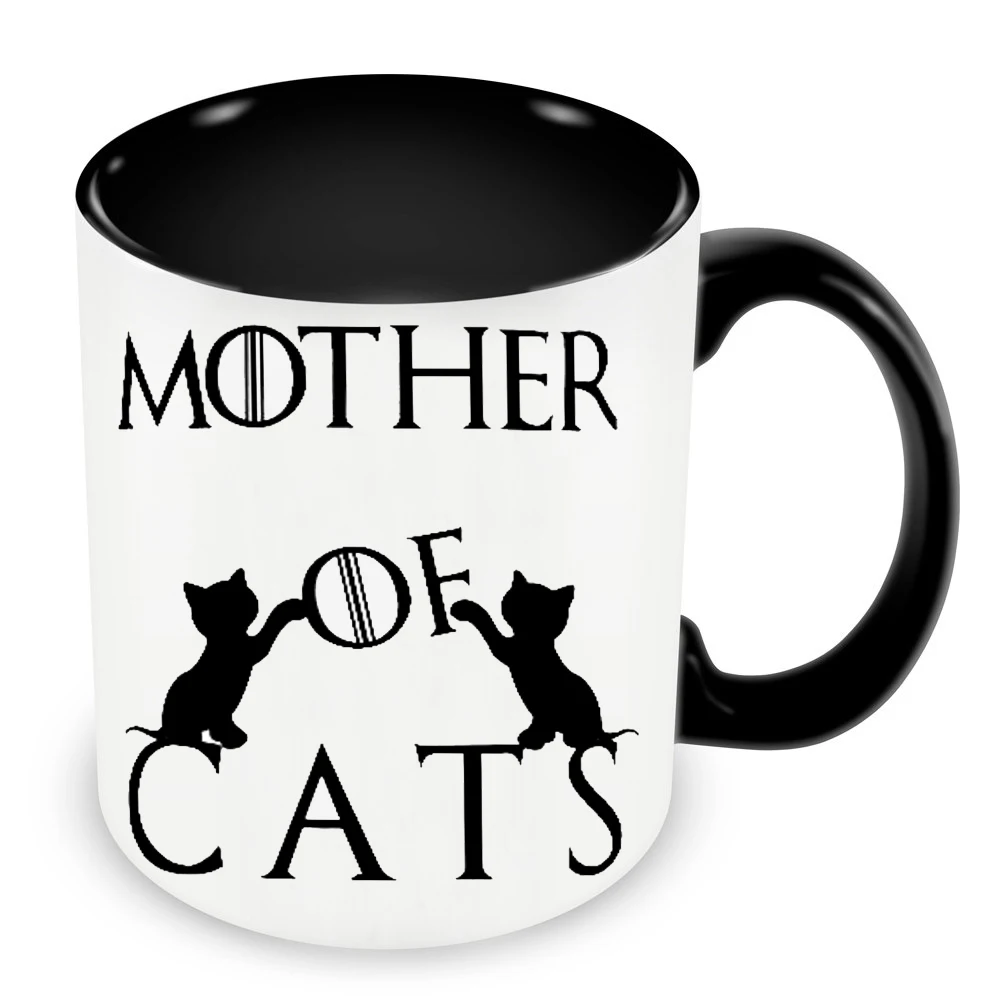 Mother of Cats Cup Caffeine Cocoa Coffee Mugs Tea Mugen Friend Gifts Home Decal Milk Tableware Coffeeware Teaware Beer Drinkware