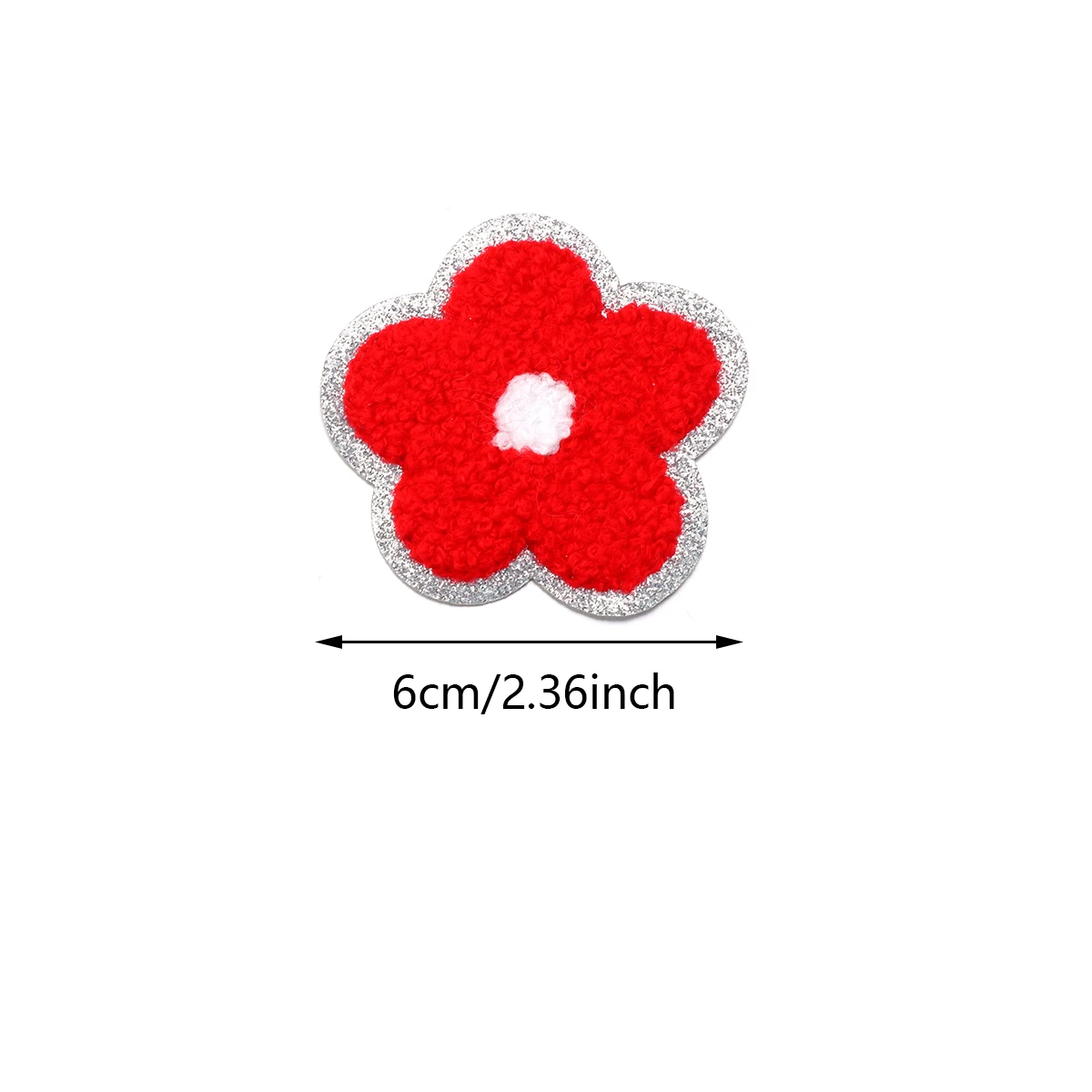 10pcs 6cm Color Flowers Patches Embroidery Towel Ironing Applique for DIY Clothing Hats Bag Patch Sewing Decoration Supplies