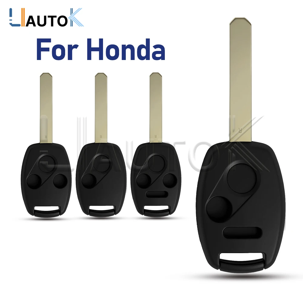 

LIAUTOK - Auto Replacement Remote Key Fob Cover Housing For Honda Accord Civic CRV Pilot Car Key Shell Case 2 / 3 / 4 Buttons