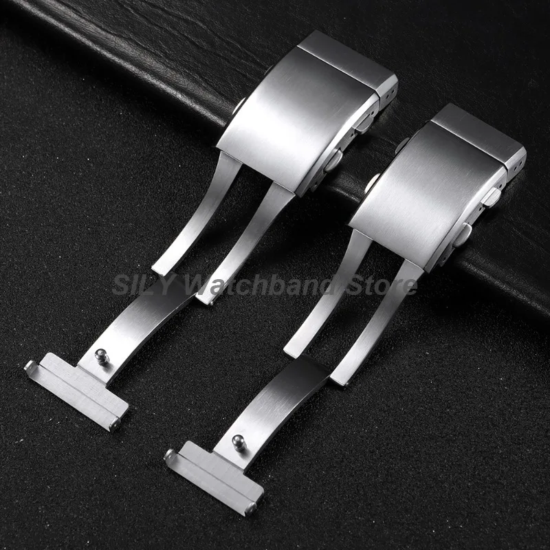 Watch Clasp Buckle 18mm 20mm22mm 316L Stainless Steel Adjustable Watch Button Brushed Extendable Metal Buckles Watch Accessories image 5