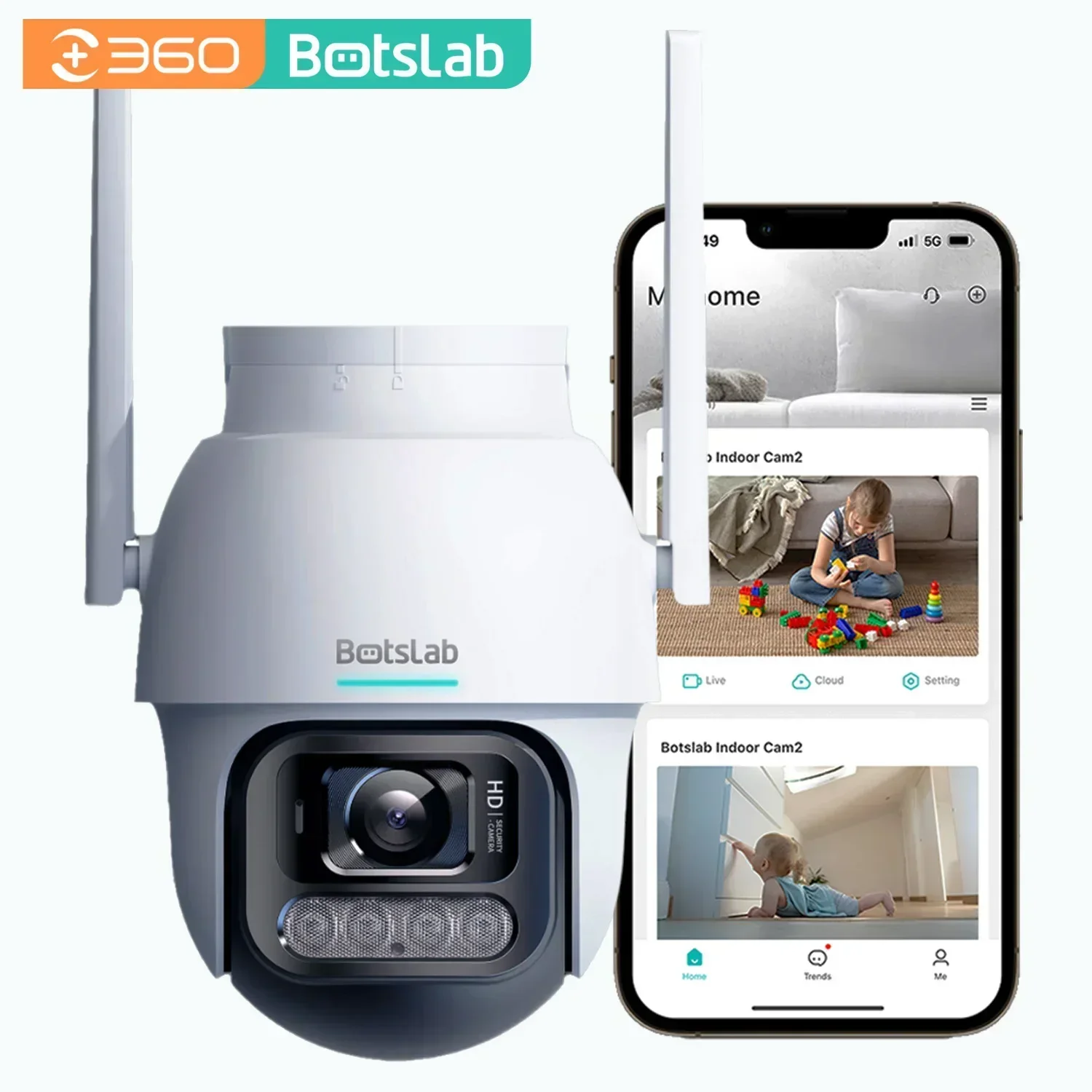 

Qihoo360 Botslab Smart 2K 3MP Outdoor Cam Wifi Human Detection CCTV IP66 Weatherproof Surveillance Home Full Color Security Cam