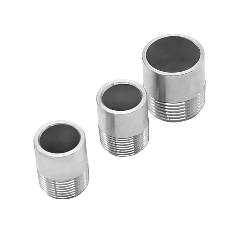 1/8" 1/4" 3/8" 1/2" 3/4" 1" -2" BSP NPT Male x Butt Welding Nipple 304 316 Stainless Steel Pipe Fitting Connector Coupler