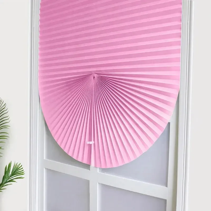 Non-punching Shades Self-adhesive Windows Nonwoven Folding Curtain Bathroom Balcony Living Room Balcony Curtains Pleated Blinds