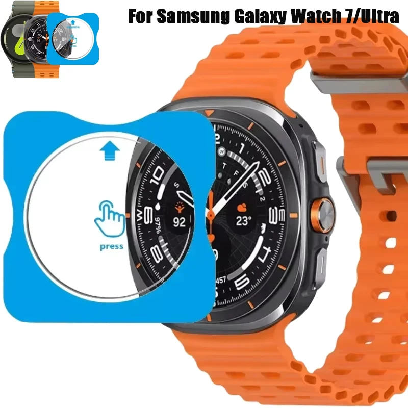 Tempered Glass For Samsung Galaxy Watch 7 Ultra 47mm 44mm 40mm Anti-Scratch Easy To Install Screen Protector Watch 7 Accessories