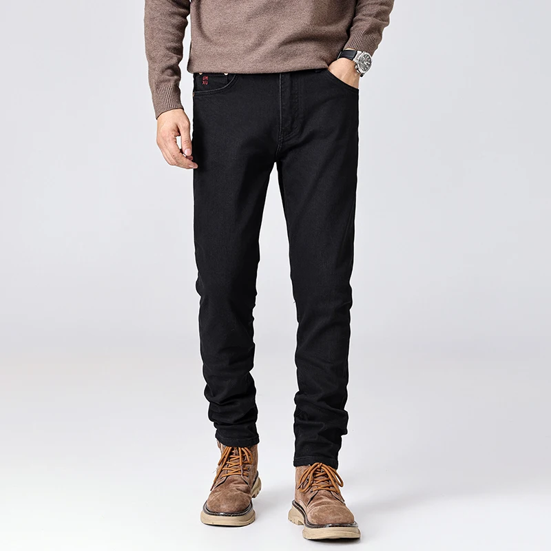 

Y2K Модельер Мужские Джинсы Высокого Качества Черные Эластичные Приталенные Винтажные Джинсы Мужские Повседневные Джинсовые Брюки с Вышивкой Hombre