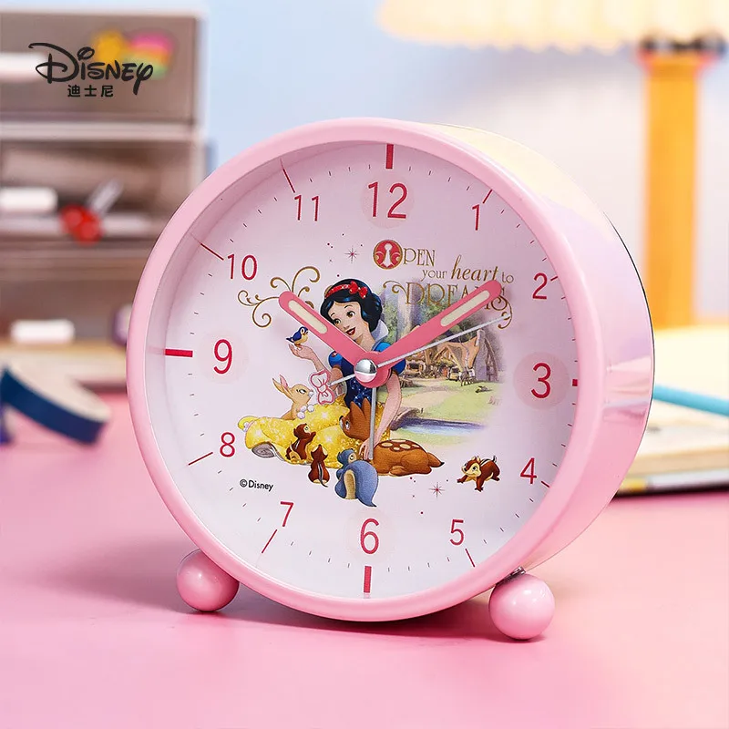 Disney For Children Alarm Clock Mickey Mouse Spider Man 4 Inch Timer Cartoon Student Girl Kid Gift Quartz Tick Beep Back Light