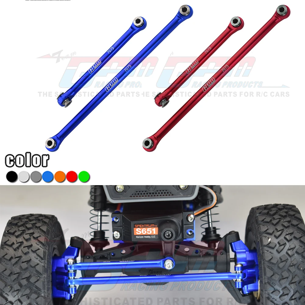 GPM stop metali przedni drążek kierowniczy zestaw AXI214001 dla AXIAL 1/18 UTB18 CAPRA 4WD AXI01002 gąsienica RC części do ulepszenia samochodów