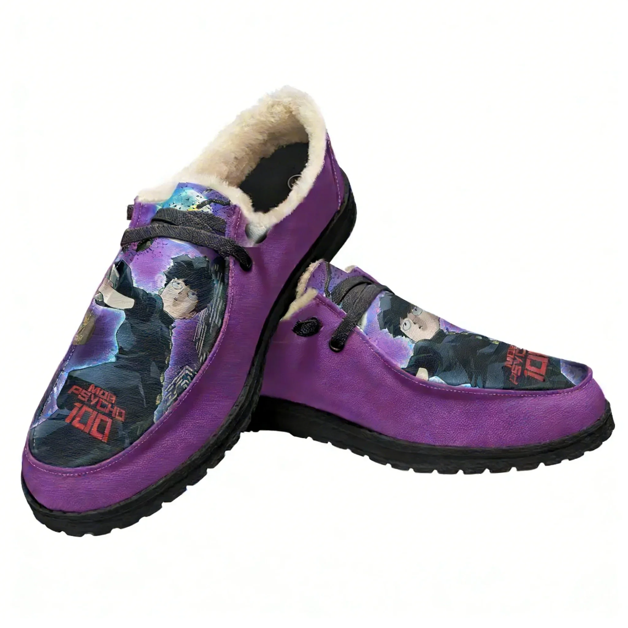 

Wolf King Velvet Flat Shoes Mens Womens Warm Shoe Indoor Outdoor Light Shoe Personalized Fashion Print Couple Custom Made Shoes