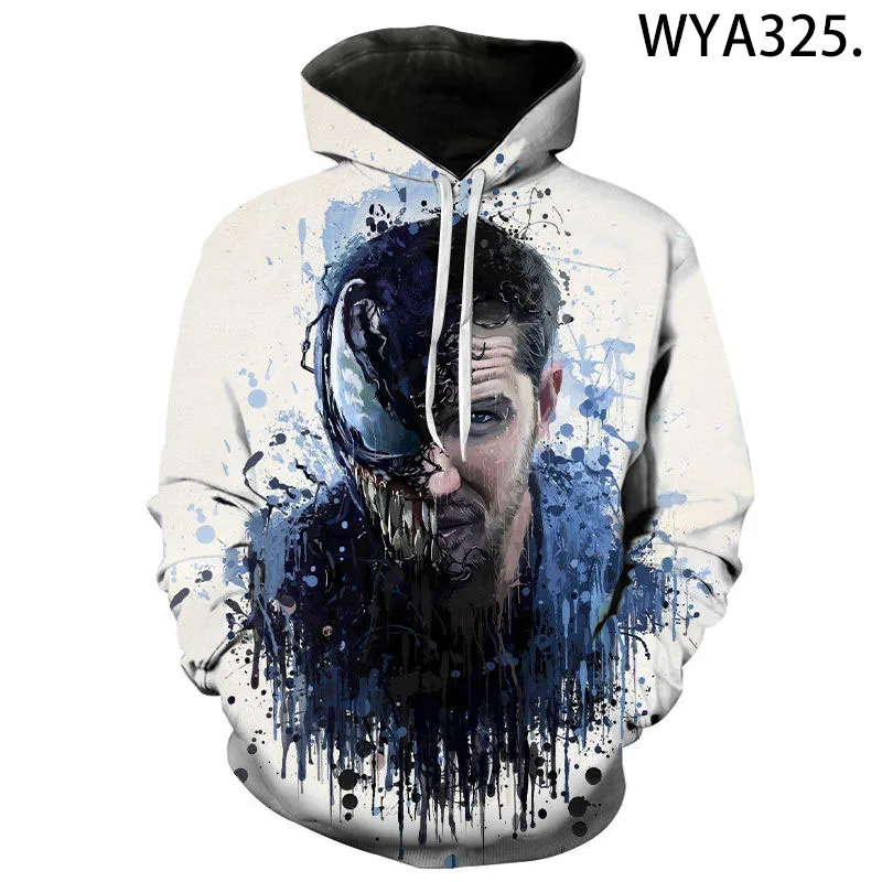 Venom Men's Hoodie Oversized Men's 3D Marvel Printed Pullover Oversized Top New Men's Hoodie Fall Fashion Men's Clothing