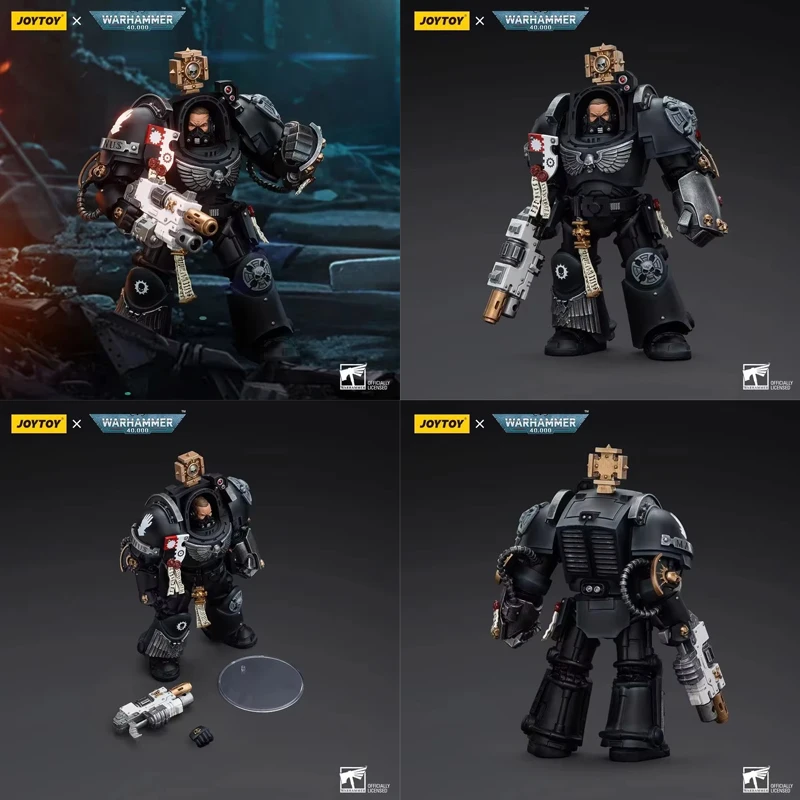 

JOYTOY Warhammer 40k Action Figure 1/18 Scale 14.3cm Iron Hands Captain Terminator Armour Collectible Model Toy for Fans