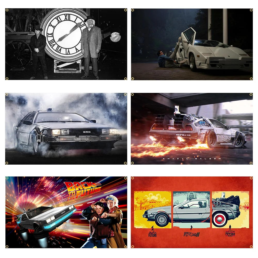 90x150cm Back To The Future Classic Movie Poster Flag Polyester Printed Decoration Banner Tapestry