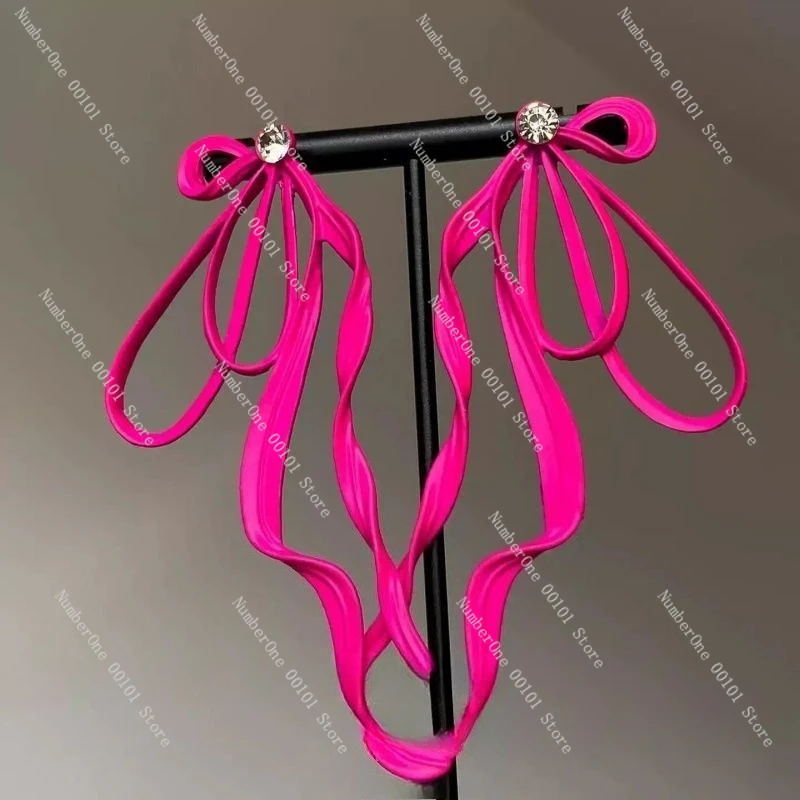 Princess Style Large Pink Bow Accessory, Unique Exaggerated Design for Hair & Party Decoration