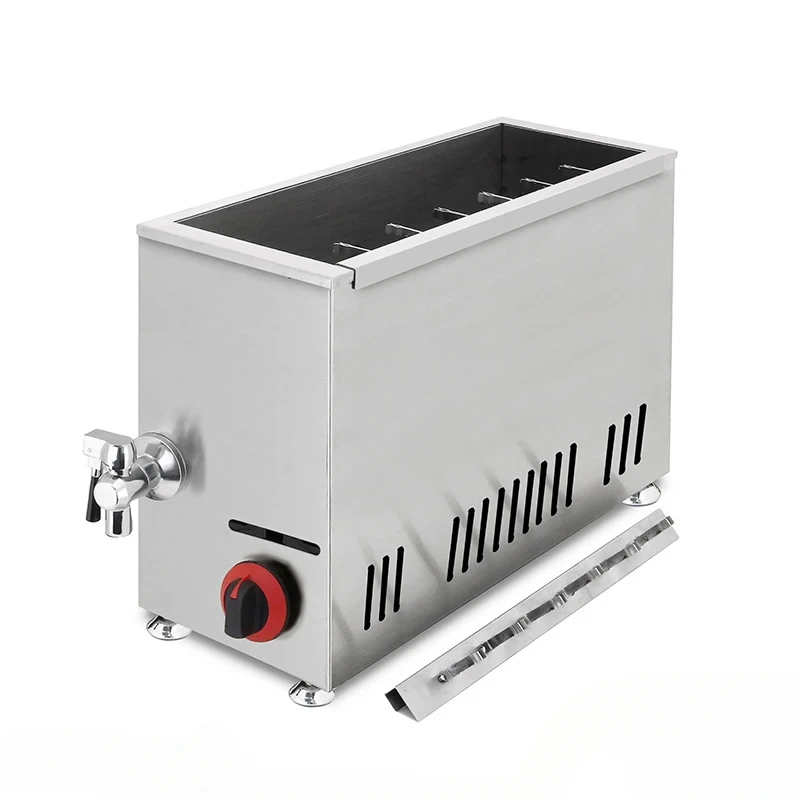 ชีสสุนัขร้อน Stick Fryer 21L หม้อทอดไฟฟ้า Commercial Gas Brushed Hot Dog Stick เครื่อง NP392 (เครื่องทําความร้อนไฟฟ้า)/NP392G (แก๊ส)