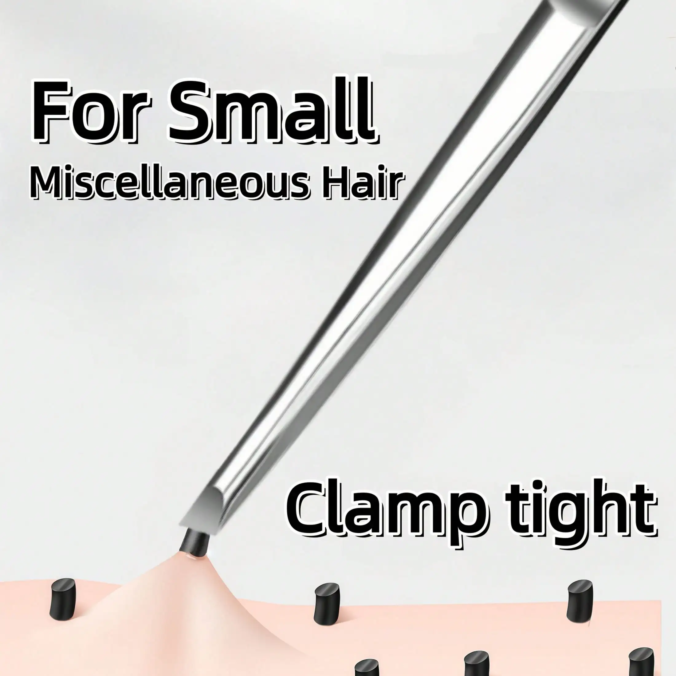 High-quality stainless steel eyebrow tweezers, hair removal clippers, facial care tools.