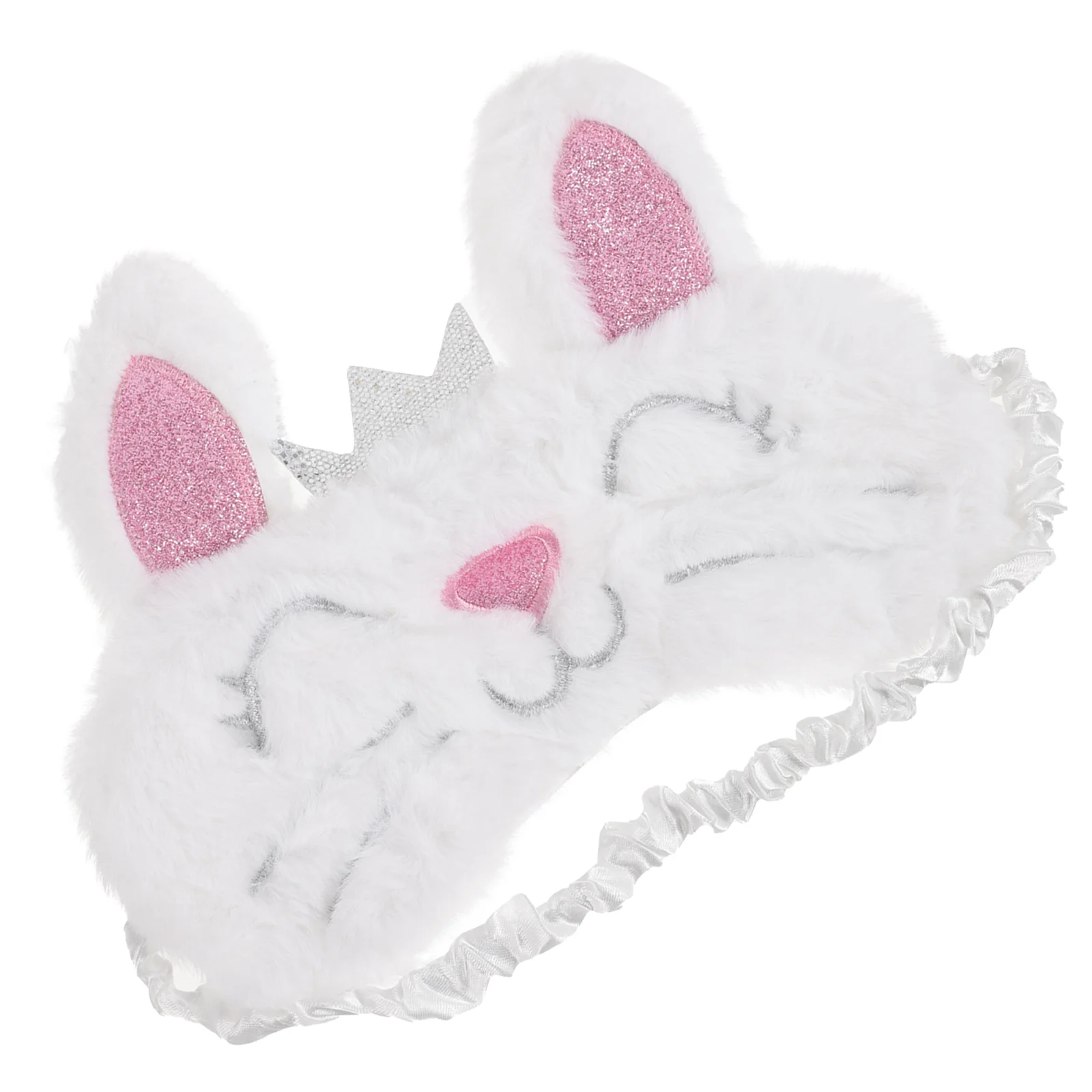 

Eye Mask Plush Rabbit Eyepatch Cover Facial Eyeshade for Girls Sleeping White Kids Child