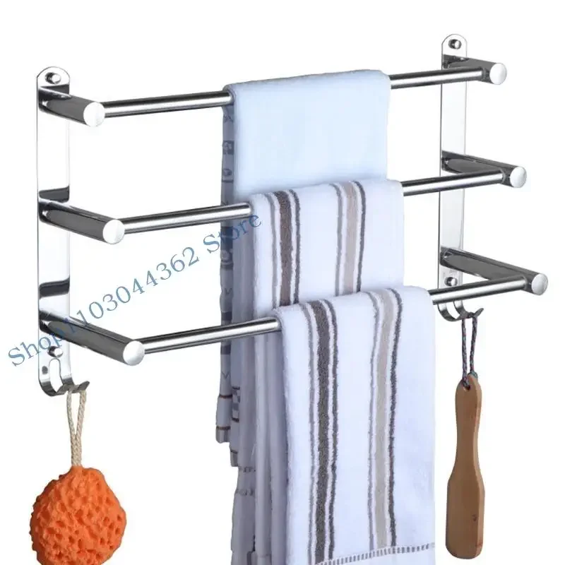 

A3PA Stretchable Adjustable Stainless Steel Towel Bar 3-Tier Flexable Bathroom Rack Wall Mount Hand Towel Hanger Holder