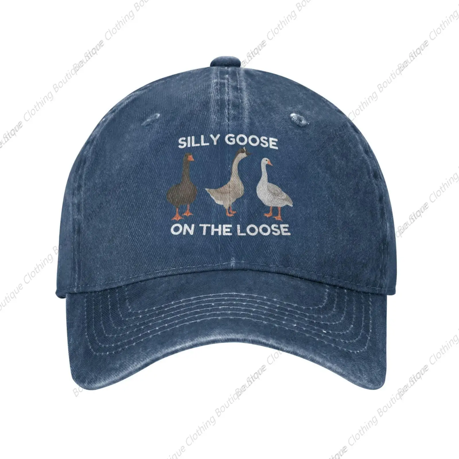 

Funny Silly Goose Hat Silly Goosee On The Loose Hat for Women Baseball Hats Fashionable Hats Navy Blue