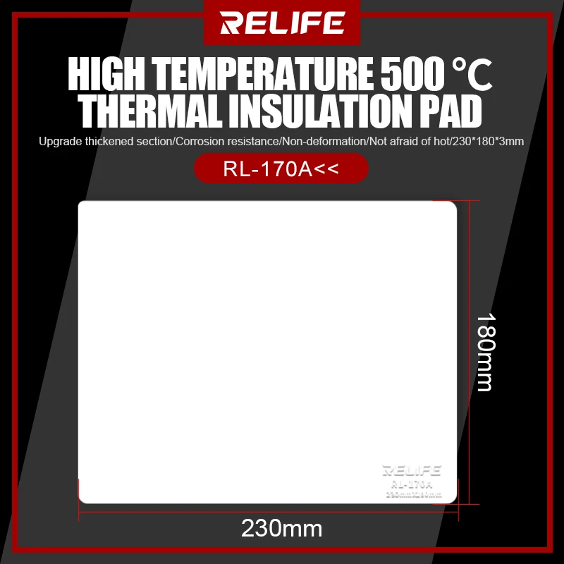 RELIFE almohadilla de aislamiento térmico de silicona, pistola de aire caliente, resistente al calor de retrabajo estera, plataforma de reparación de soldadura para Estación de soldadura BGA