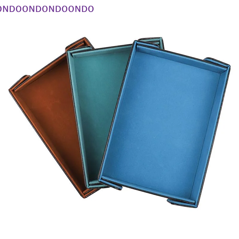 PU Leather Valet Tray for Men Soft Velvet Lining Sturdy Edges Dresser Storage Organizer for Keys Watch Wallet Cufflinks