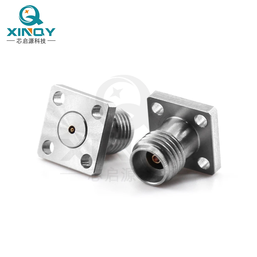 2.92mm Coaxial Connector Mother Base Four Hole Antenna Socket 40G Flange KF Circuit Board Fixing