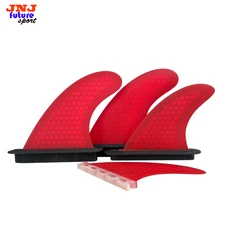 JNJ-Future Surfboard Quad Fins Thruster, Made from Fiberglass and Epxoy Resin, 2x G5 2x GX